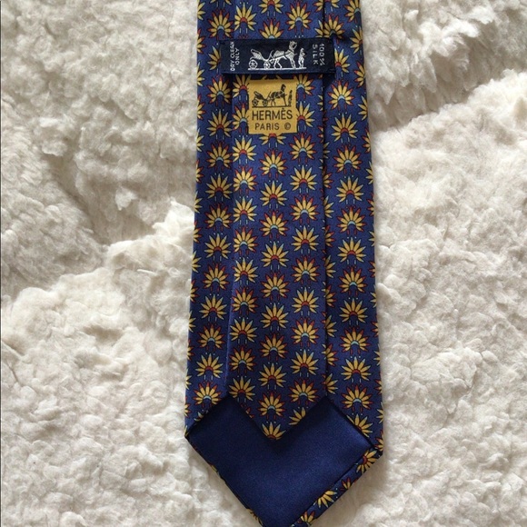Hermes Authentic 100% Silk Soie Mens Tie Made in France 7398 PA - Picture 4 of 12